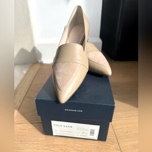 NEW Cole Haan Marlee Skimmer II maple sugar leather - nude/natural flats - 7.5B